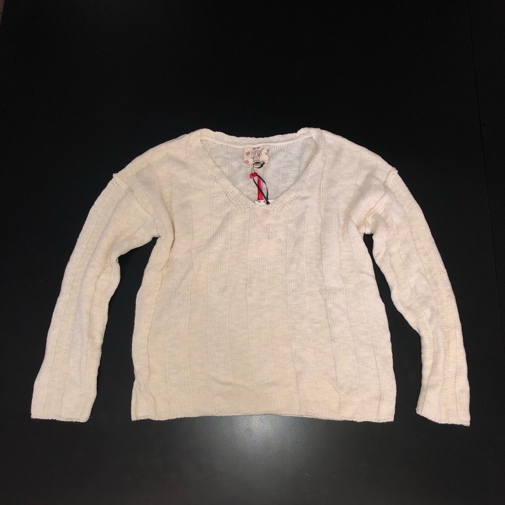 NWT Hippie Rose "Winter white" cream knit sweater small